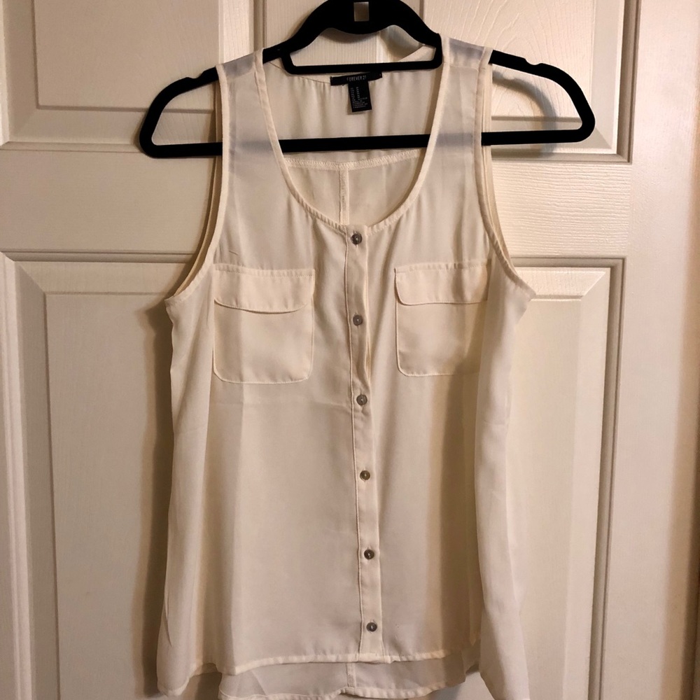 Front button up Tank Top